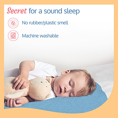 LuvLap Instadry Anti Piling Fleece Extra Absorbent Quick Dry Sheet - Baby Bed Protector, Sky Blue, 1 pc  70 x 100 cm, Waterproof Baby Sheet, Small Size ,