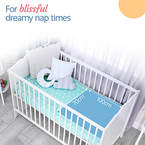LuvLap Instadry Anti Piling Fleece Extra Absorbent Quick Dry Sheet - Baby Bed Protector, Sky Blue, 1 pc  70 x 100 cm, Waterproof Baby Sheet, Small Size ,