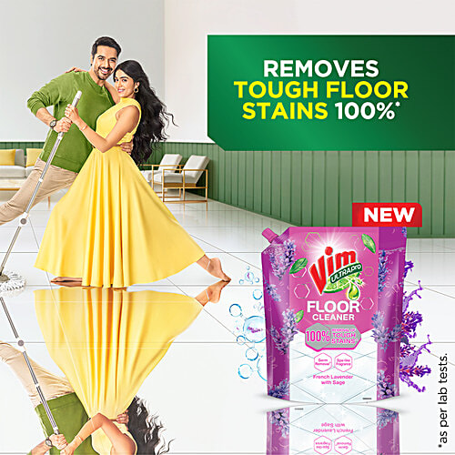 Vim UltraPro French Lavender With Sage Floor Cleaner, 1.8 L  100% Removal of Tough Stains, Spa-Like Fragrance, Germ Removal
