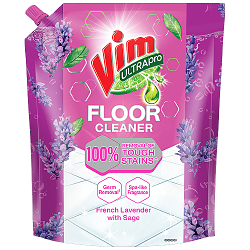 Vim UltraPro French Lavender With Sage Floor Cleaner, 1.8 L  100% Removal of Tough Stains, Spa-Like Fragrance, Germ Removal