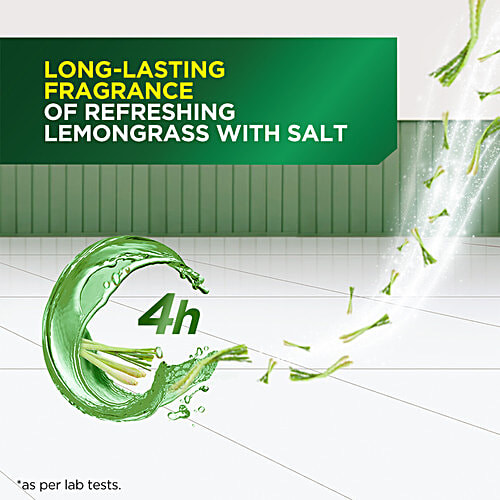 Vim UltraPro Refreshing Lemongrass With Salt Floor Cleaner, 1.8 L  100% Removal Of Tough Stains, Spa-Like Fragrance, Germ Removal