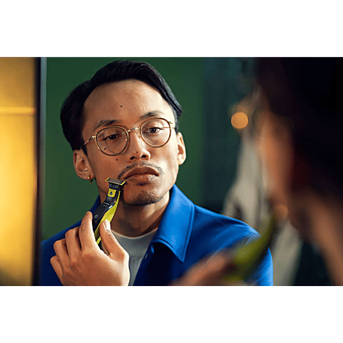 Philips India OneBlade Replaceable Blades For OneBlade (Pack of 2, IPX7 Waterproof, Lime), 1 Unit