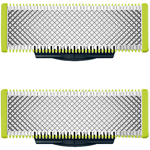 Philips India OneBlade Replaceable Blades For OneBlade (Pack of 2, IPX7 Waterproof, Lime), 1 Unit