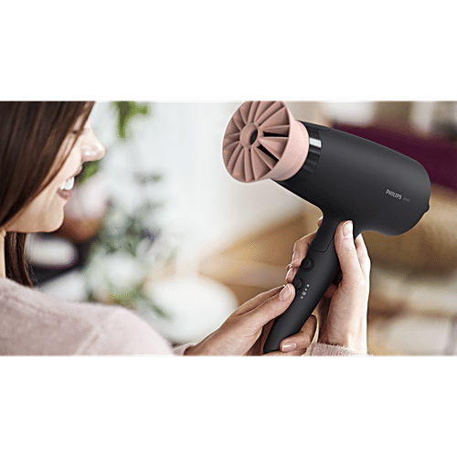 Philips India 3000 Series Hair Dryer With 6 Heat Settings & Cool Air Function (Ionic Technology, Pink & Black), 1 Unit