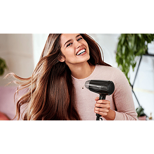 Philips India EssentialCare Hair Dryer With 3 Heat Settings & Cool Air Function (Thermo Protect Technology, Black), 1 Unit