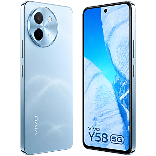 Vivo Y58 5G (8GB RAM, 128GB, Himalayan Blue), 1 Unit