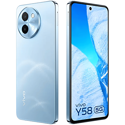 Vivo Y58 5G (8GB RAM, 128GB, Himalayan Blue), 1 Unit