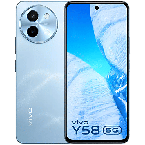Vivo Y58 5G (8GB RAM, 128GB, Himalayan Blue), 1 Unit