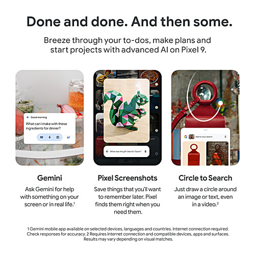 Google Pixel 9 5G (12GB RAM, 256GB, Wintergreen), 1 Unit  