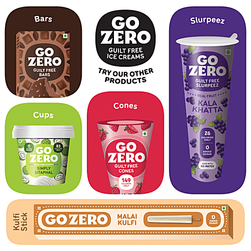 Go Zero Black Currant Guilt Free Duets Ice Cream Bar, 60 ml  No Added Sugar