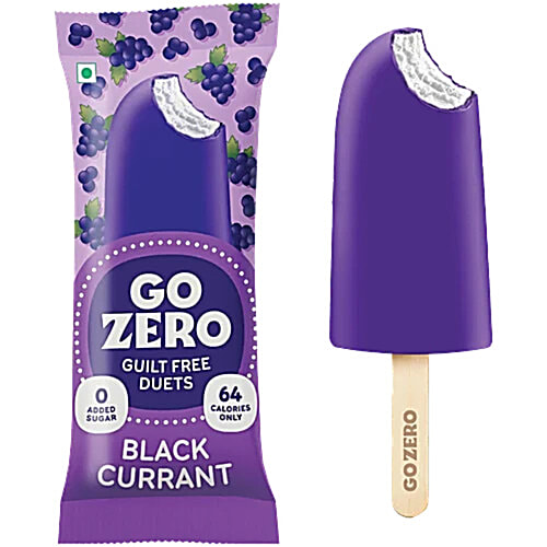 Go Zero Black Currant Guilt Free Duets Ice Cream Bar, 60 ml  No Added Sugar