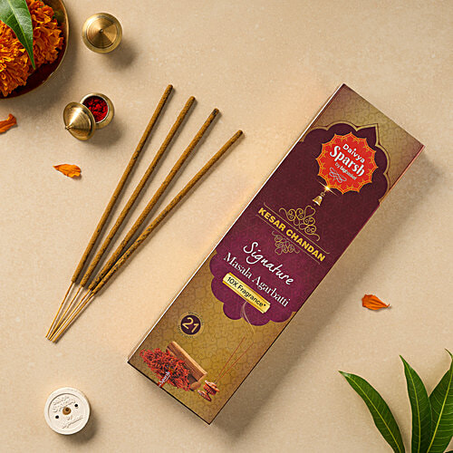 Daivya Sparsh by bigbasket Kesar Chandan Signature Masala Agarbatti, 21 pcs  10X Fragrance