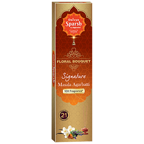Daivya Sparsh by bigbasket Floral Bouquet Signature Masala Agarbatti, 21 pcs  10X Fragrance