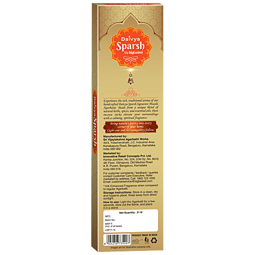 Daivya Sparsh by bigbasket Floral Bouquet Signature Masala Agarbatti, 21 pcs  10X Fragrance