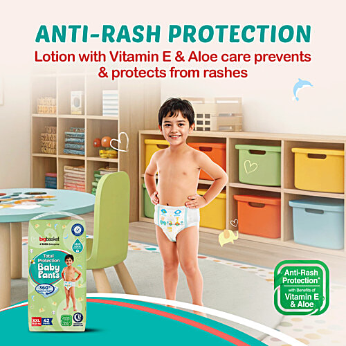 bigbasket Baby Diapers Pants - Large, 64 pcs Poly Bag 