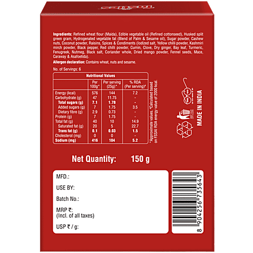 Tasties Mini Samosa, 150 g (Snacks) 