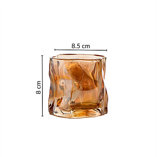 Nestasia Crystal Glass - Amber, 200 ml (Set of 6) Contemporary Style