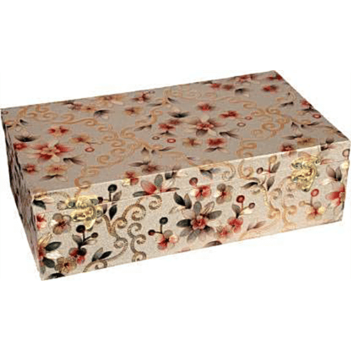 Pearlfiesta Wooden Rod Velvet Bangle Storage Box - Maroon, Square, 1 pc Makeup Organizer, Singardani for Women, Jewellery Storage Box For Bangles, Bracelets, Watches