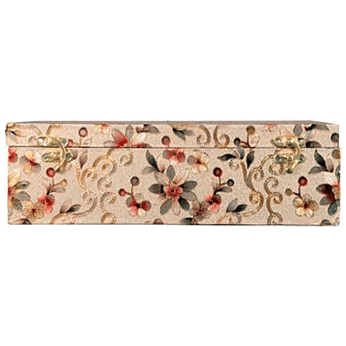 Pearlfiesta Wooden Rod Velvet Bangle Storage Box - Maroon, Square, 1 pc Makeup Organizer, Singardani for Women, Jewellery Storage Box For Bangles, Bracelets, Watches