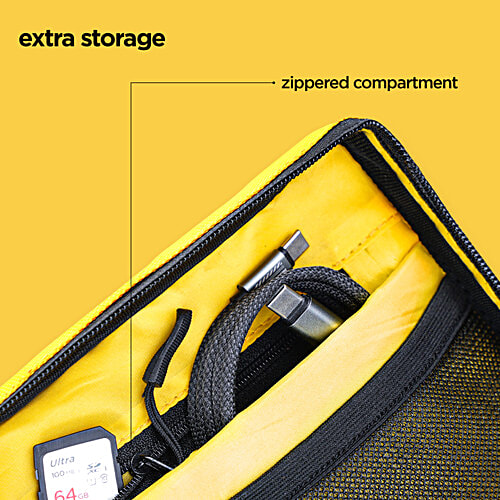 Triphop Tech Kit/Portable Zippered Gadgets Organiser - Yellow, 1 pc  All-in-One Travel Organizer for Cables, Adapters, Chargers, Power Banks, SD Cards, Hard Drives and Other Tech Essentials
