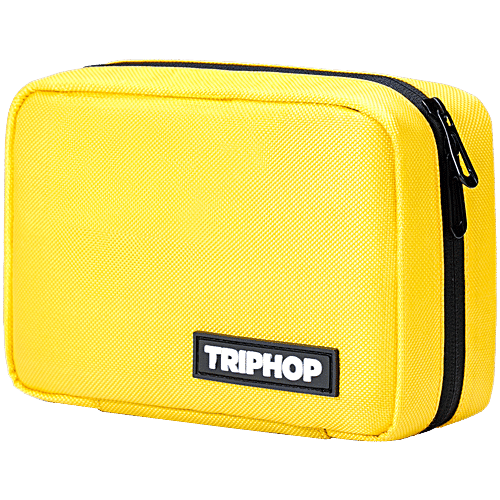 Triphop Tech Kit/Portable Zippered Gadgets Organiser - Yellow, 1 pc  All-in-One Travel Organizer for Cables, Adapters, Chargers, Power Banks, SD Cards, Hard Drives and Other Tech Essentials