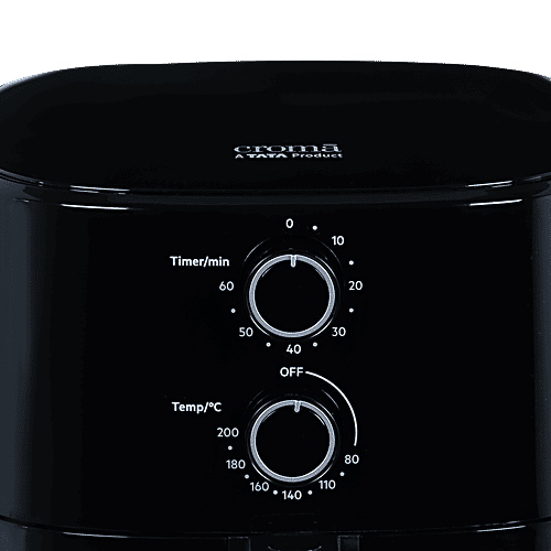 Croma Croma 5L 1500 Watt Air Fryer with 360 Degree Air Circulation (Black), 1 Unit  