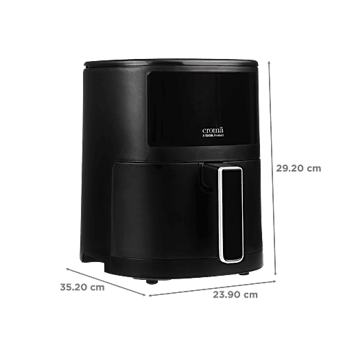 Croma Croma 3.5L 1500 Watt Digital Air Fryer with Rapid Heat Circulation Technology (Black), 1 Unit  