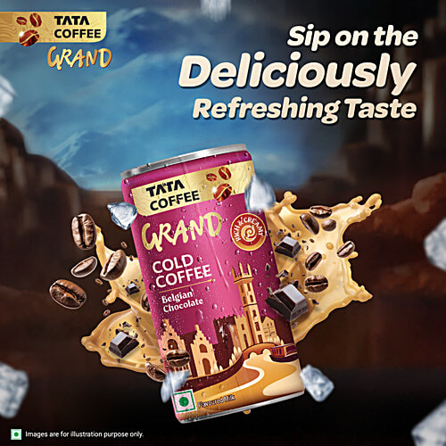 Tata Coffee Grand Belgian Chocolate Cold Coffee, 180 ml  Rich & Creamy, Ready To Drink