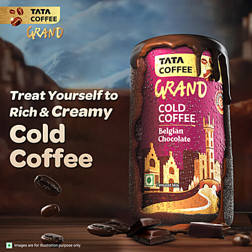 Tata Coffee Grand Belgian Chocolate Cold Coffee, 180 ml  Rich & Creamy, Ready To Drink