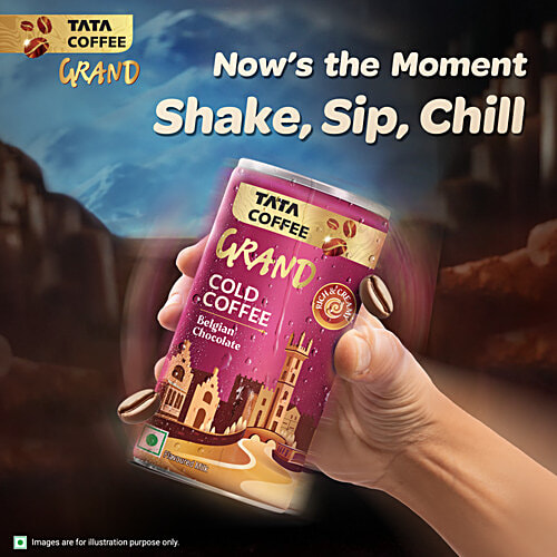 Tata Coffee Grand Belgian Chocolate Cold Coffee, 180 ml  Rich & Creamy, Ready To Drink