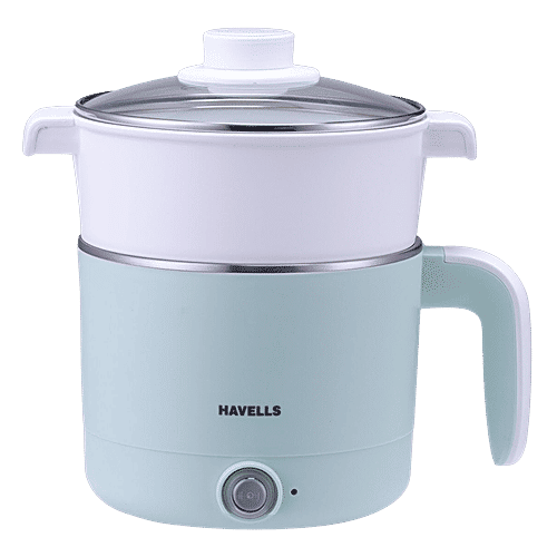 Havells India HAVELLS Capture 650 Watt 1.2 Litre Multi Cook Electric Kettle with Auto Shut Off (Light Green), 1 Unit  