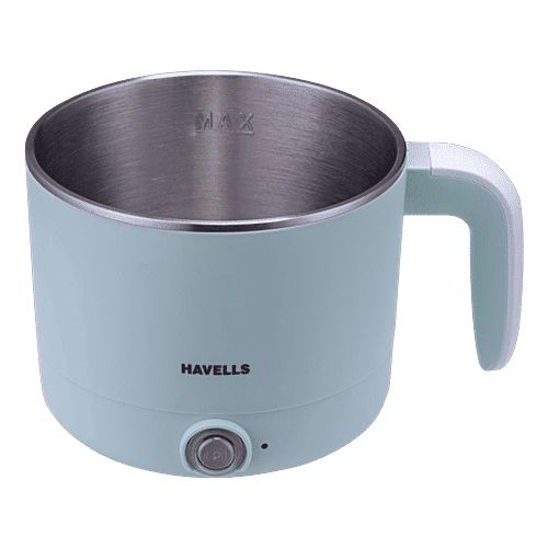 Havells India HAVELLS Capture 650 Watt 1.2 Litre Multi Cook Electric Kettle with Auto Shut Off (Light Green), 1 Unit  