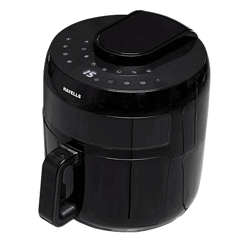 Havells HAVELLS Prolife Crystal 5L 1500 Watt Digital Air Fryer with 8 Preset Options (Black), 1 Unit  