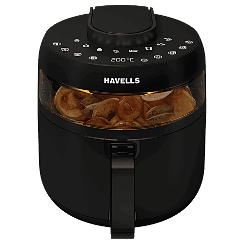 Havells HAVELLS Prolife Crystal 5L 1500 Watt Digital Air Fryer with 8 Preset Options (Black), 1 Unit  
