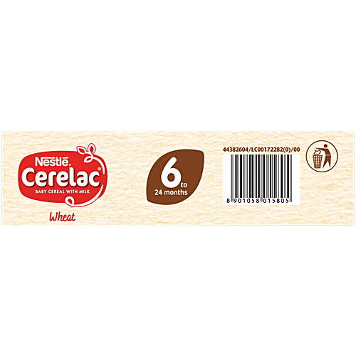 Nestle Cerelac Wheat Baby Cereal With Milk For 6 To 24 Months, 300 g  No Refined Sugar, No Preservatives, With Protein, Iron, Calcium, ALA (Omega 3) & Vitamin D