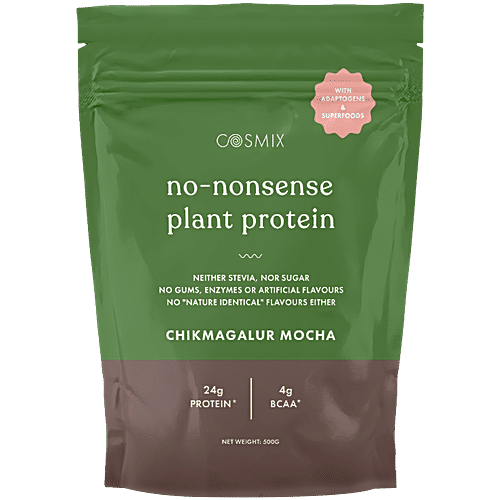 Cosmix No Nonsense Plant Protein Supplement - Chikmagalur Mocha, 500 g  