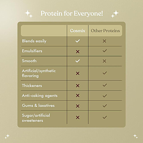 Cosmix No Nonsense Plant Protein Supplement - Kerala Vanilla Bean, 500 g  