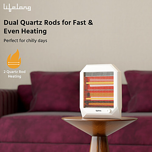 Lifelong Halogen Room Heater LLQH923 With Trip Over Protection, 1 pc Perfect for Chilly Days, With Safety Mesh, Safe for Kids & Pets, Overheat Protection