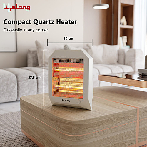 Lifelong Halogen Room Heater LLQH923 With Trip Over Protection, 1 pc Perfect for Chilly Days, With Safety Mesh, Safe for Kids & Pets, Overheat Protection