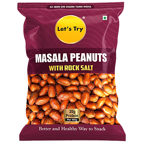 Let's Try Masala Peanuts With Rock Salt, 160 g  