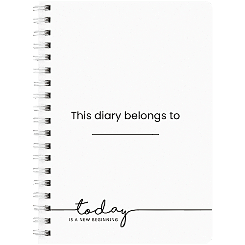 Papboo A5 2025 Hardcover Wiro Diary With Calendar - 80 GSM Paper, Ruled, 188 Pages, Purple, 1 pc  Premium Hardbound Matte Finished, Premium White Wiro, Safety Round Corners