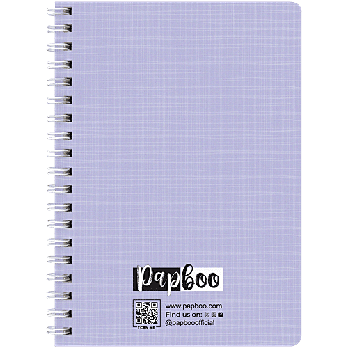 Papboo A5 2025 Hardcover Wiro Diary With Calendar - 80 GSM Paper, Ruled, 188 Pages, Purple, 1 pc  Premium Hardbound Matte Finished, Premium White Wiro, Safety Round Corners