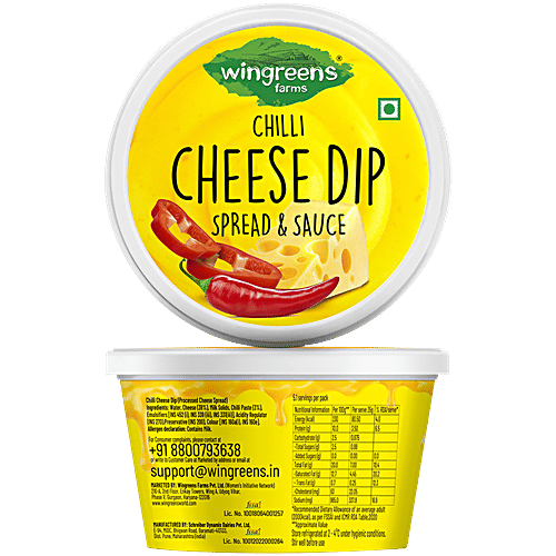 Wingreens Farms Chilli Cheese Dip Spread & Sauce, 180 g