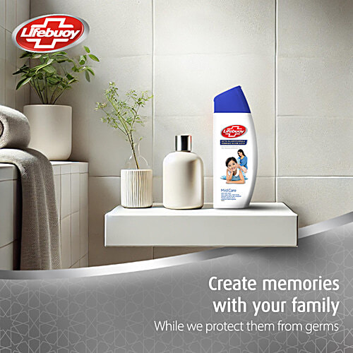 Lifebuoy Body Wash Mild Care Antibacterial Body Wash - With Activ Silver Formula, 300 ml  Gentle Milk Cream Formula with Superior Germ Protection