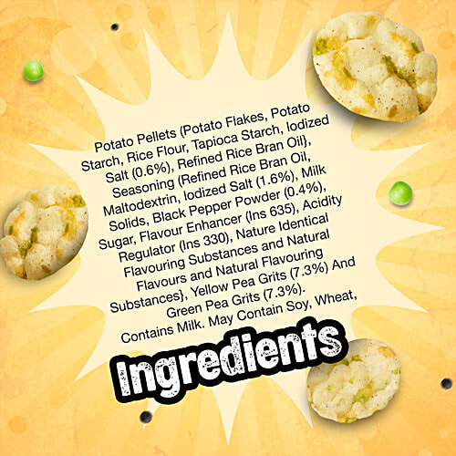 Bingo! Salt 'n' Pepper Popped Chips, 48 g  With the Goodness of Peas, 30% Less Fat