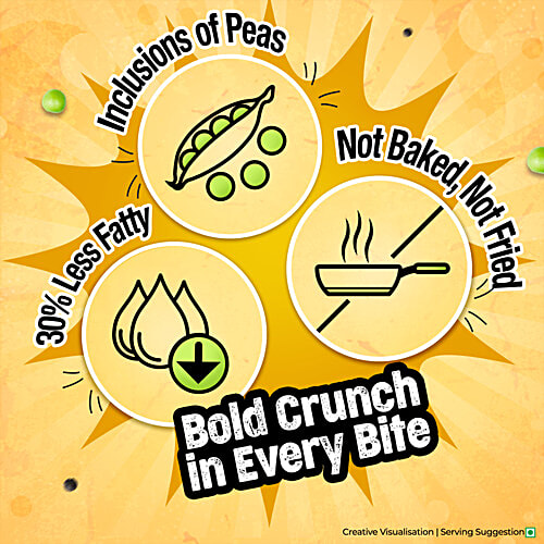 Bingo! Salt 'n' Pepper Popped Chips, 48 g  With the Goodness of Peas, 30% Less Fat