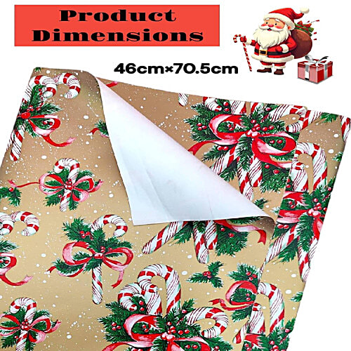 Creative Space Gift Wrapping Paper - Assorted Design, 5 pcs Christmas Theme