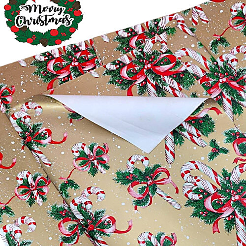Creative Space Gift Wrapping Paper - Assorted Design, 5 pcs Christmas Theme
