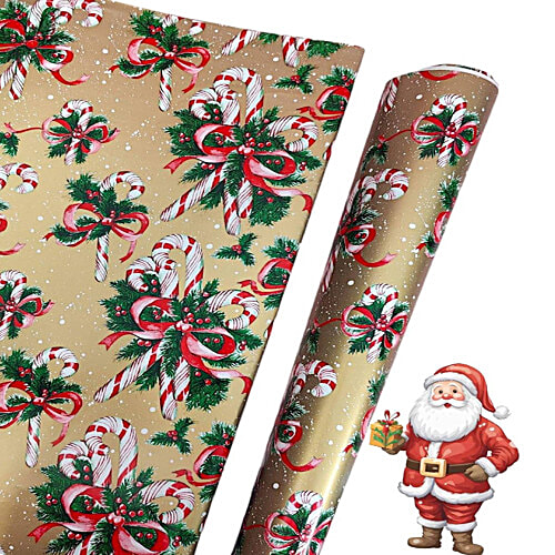 Creative Space Gift Wrapping Paper - Assorted Design, 5 pcs Christmas Theme