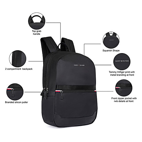 Tommy Hilfiger Black Urbana Laptop Backpack - One Size, 1 pc